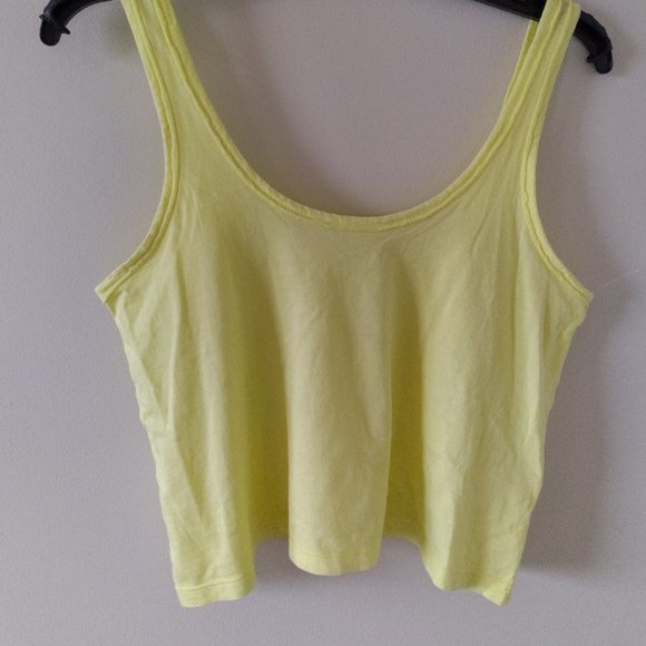 Fun Summer Crop Tank by bp, Nordstroms. Bright Yellow, Cotton. NWOT - Picture 1 of 5